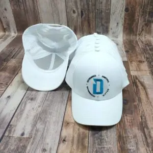 D.A.N.G. Apparel White Hat front and bottom view