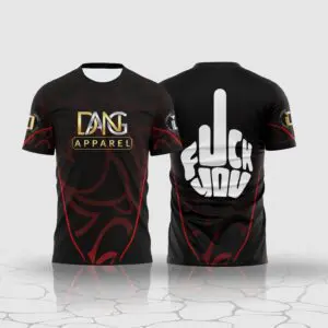 D.A.N.G. Apparel 73 F You T shirt front and back